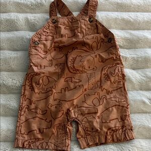 NWOT Toddlers’ Jungle Print Overalls/Jumper - Brown, Size 24M